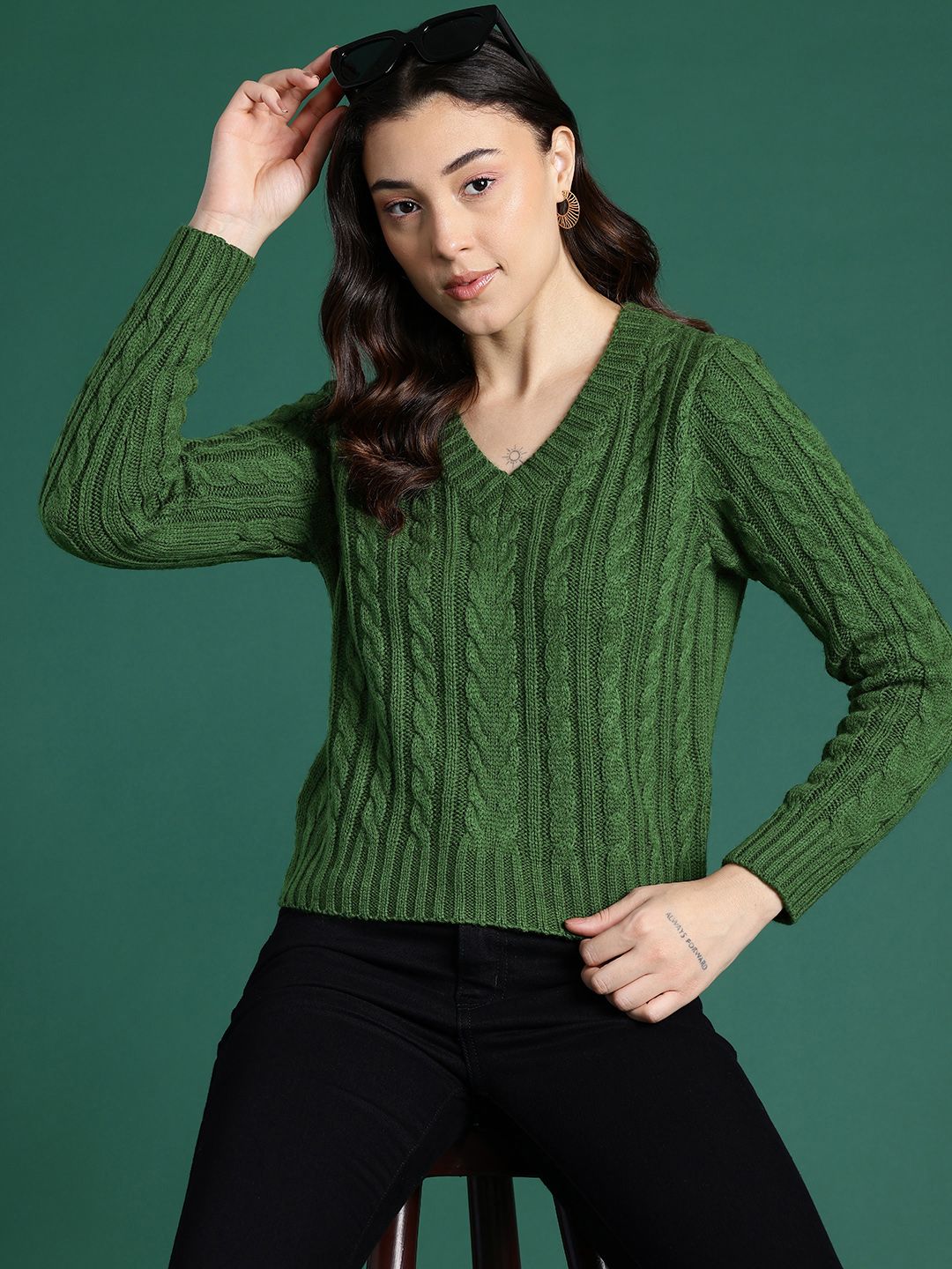 DressBerry Cable Knit Pullover