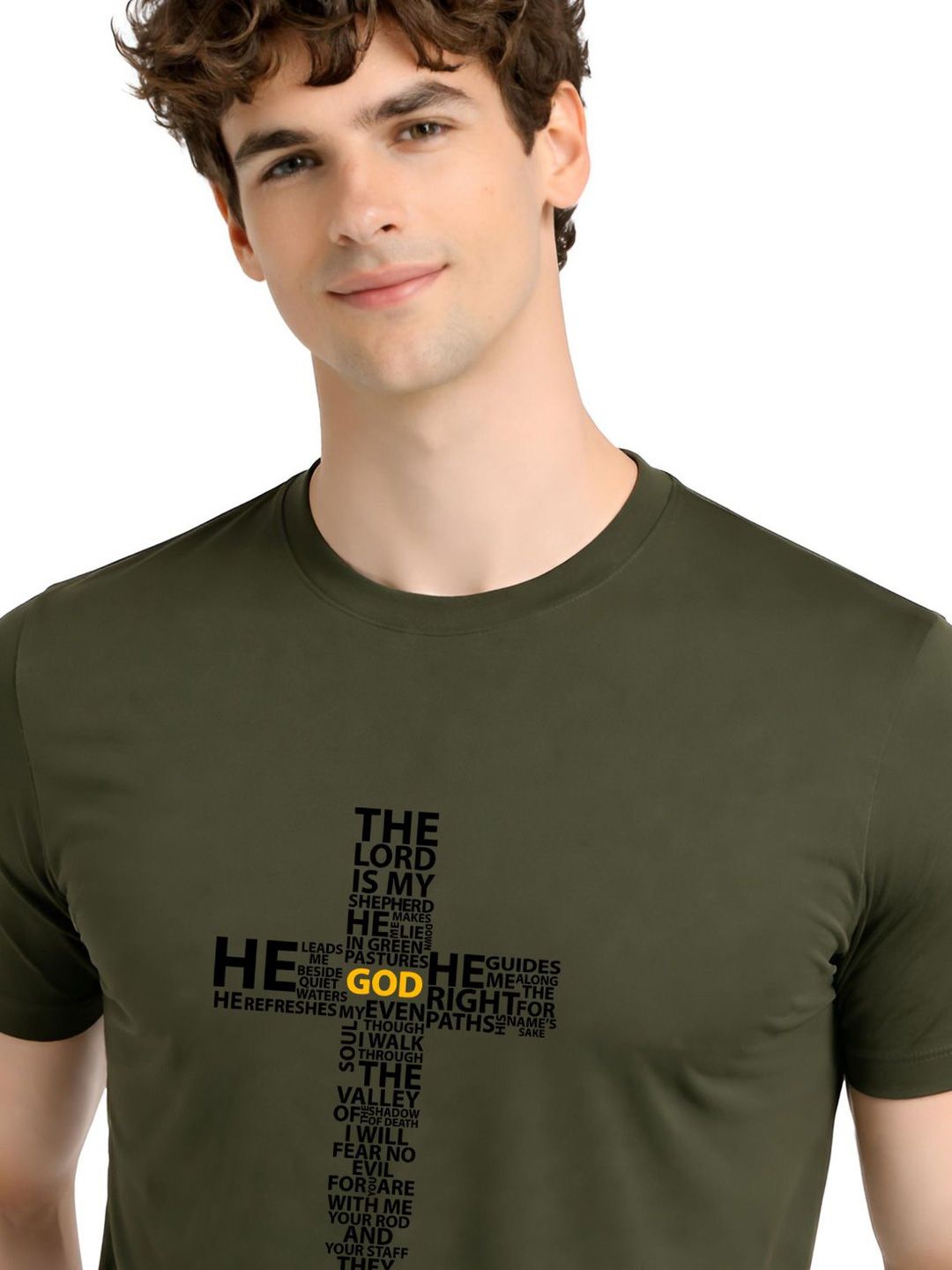 ADRO Typography Printed Round Neck Short Sleeves Regular Fit Pure Cotton T-shirt