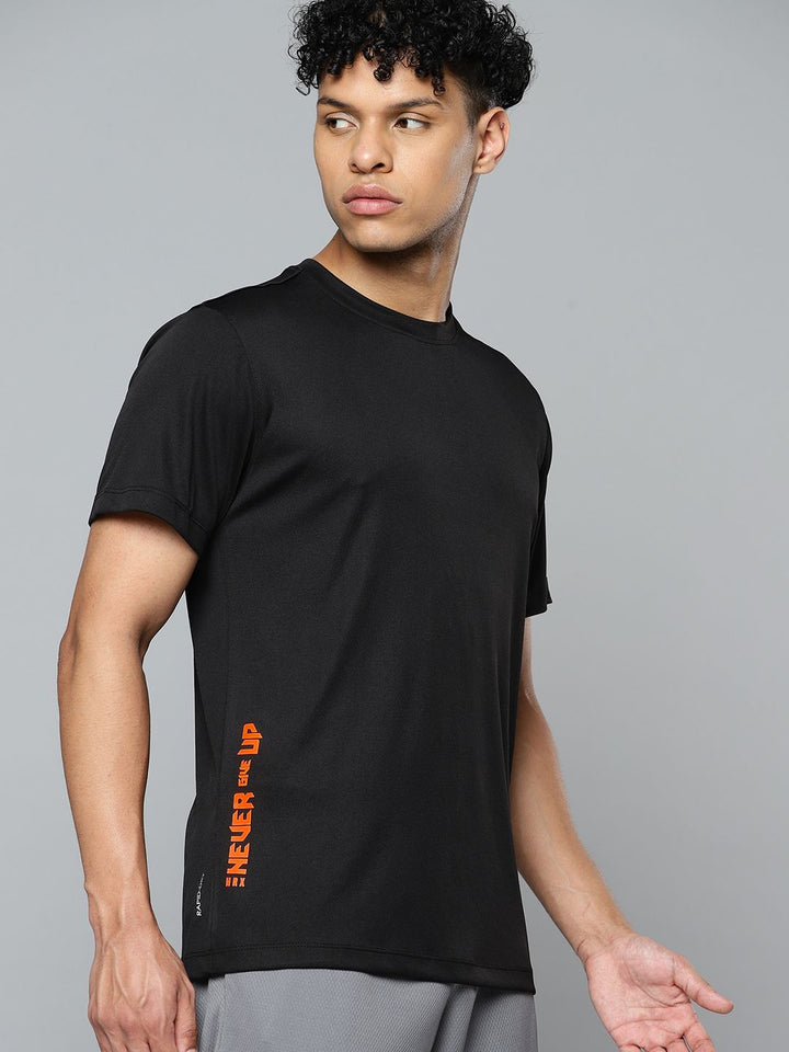 HRX by Hrithik Roshan Typography Printed Rapid-Dry Training or Gym T-shirt