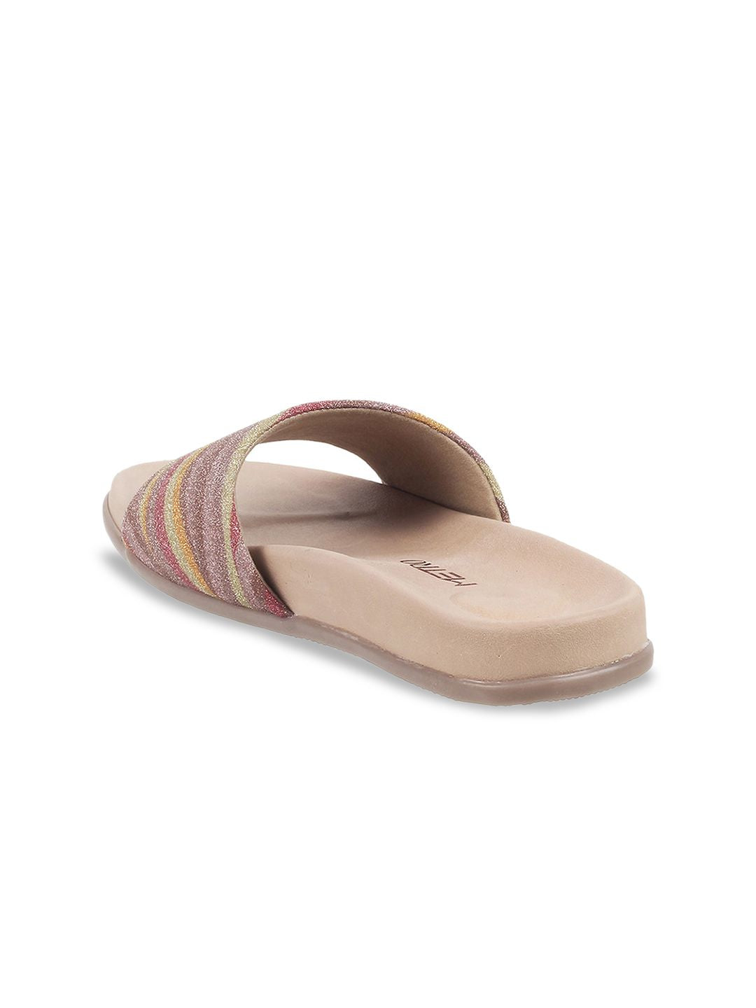 Metro Embellished Open Toe Flats