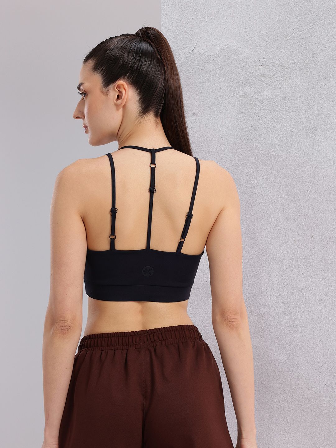 HRX by Hrithik Roshan Styled Back Full Coverage Lightly Padded Yoga Bra KY103_03_A