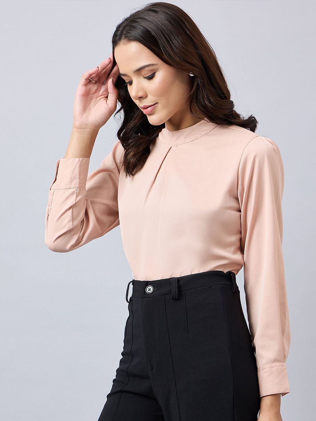 Style Quotient Mandarin Collar Top