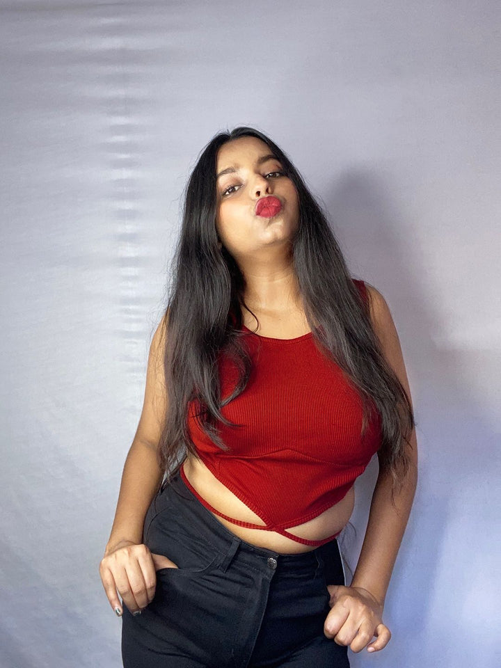 STREET 9 Women Gorgeous Red Solid Top