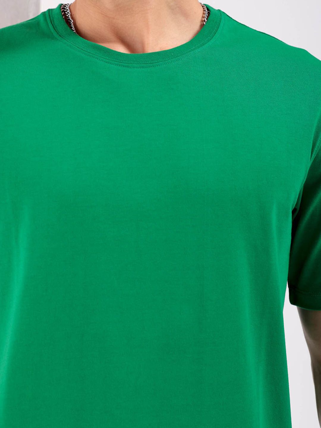 The Indian Garage Co Green Round Neck Short Sleeves Regular T-shirt