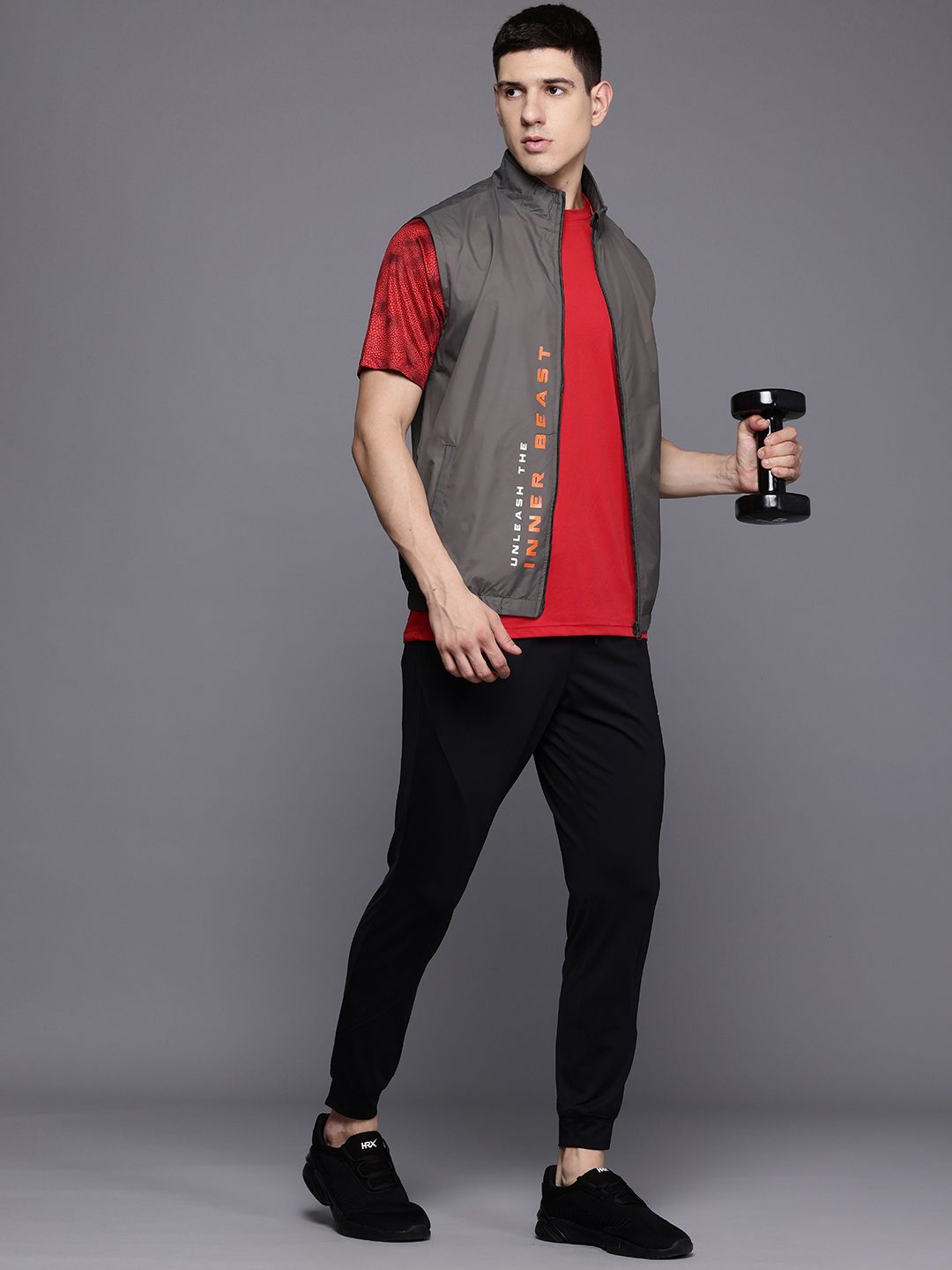 HRX by Hrithik Roshan Printed Rapid-Dry Training Tailored Jacket