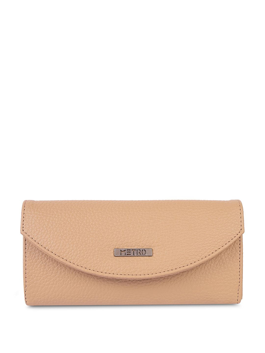 Metro Women Textured Two Fold Wallet