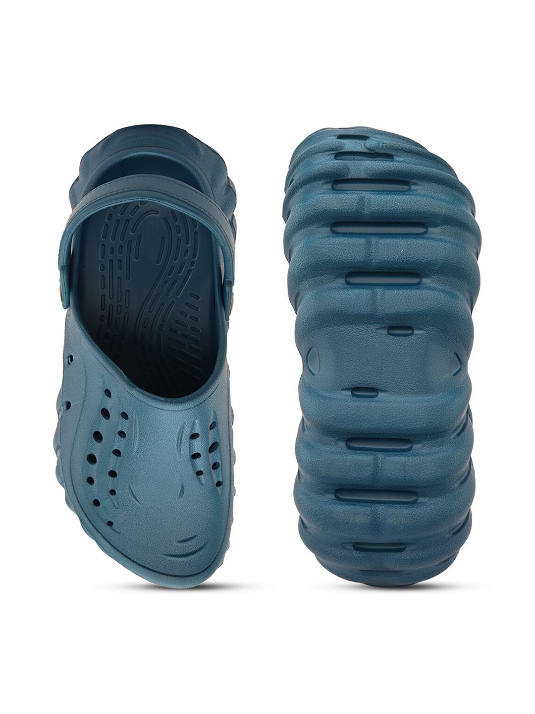 HRX by Hrithik Roshan Men Teal Blue Rubber Clogs
