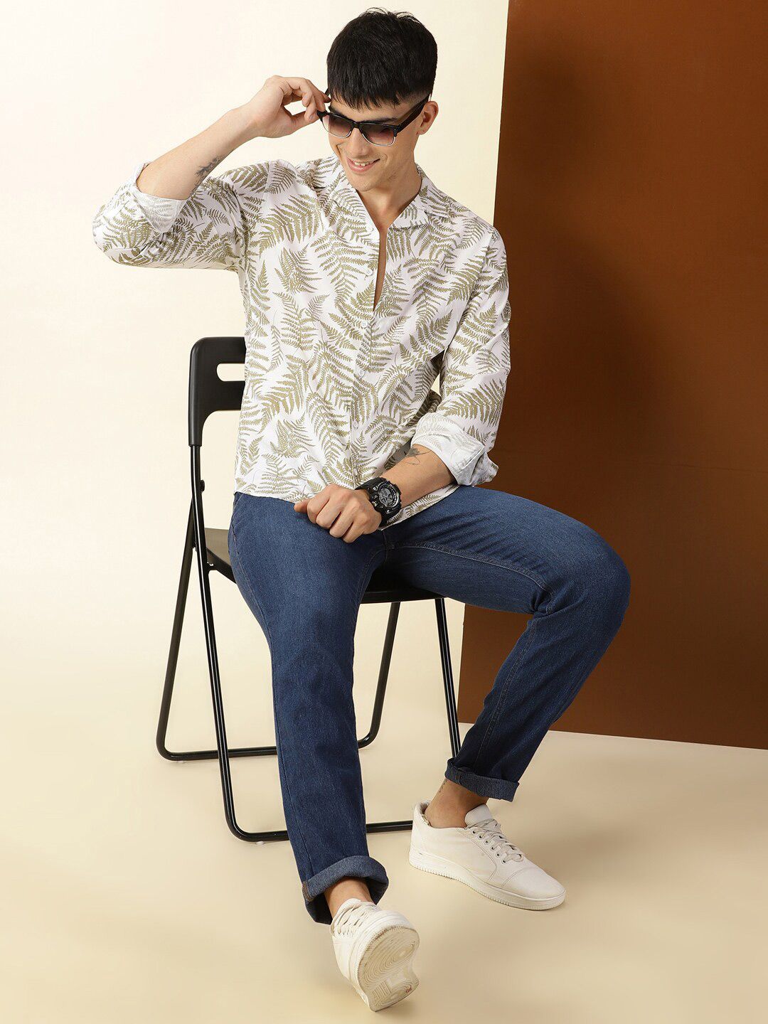 Thomas Scott Classic Fit Floral Printed Casual Pure Cotton Shirt