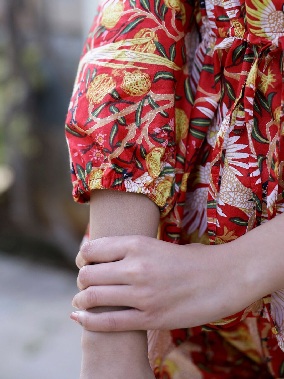 SANSKRUTIHOMES Printed Pure Cotton Top With Trousers Co-Ords