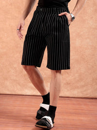 The Indian Garage Co Men Striped Loose Fit Technology Shorts