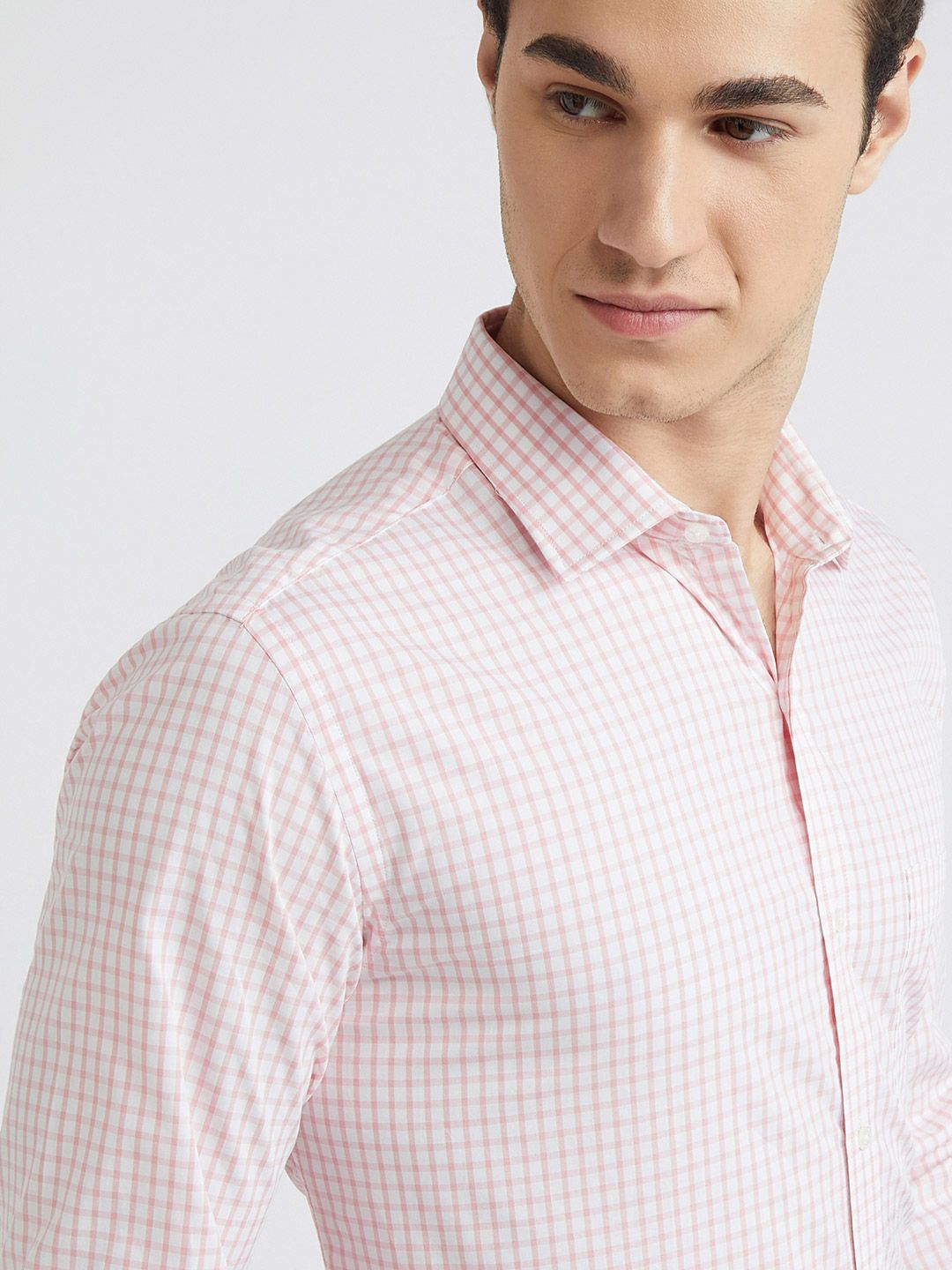 Park Avenue Slim Fit Checked Pure Cotton Formal Shirt