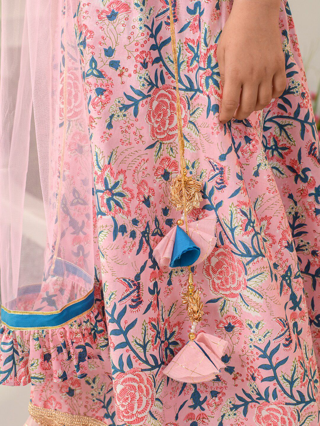 pspeaches Girls Printed Ready to Wear Lehenga & Blouse With Dupatta