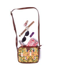 TEAL BY CHUMBAK Floral Printed Structured Sling Bag