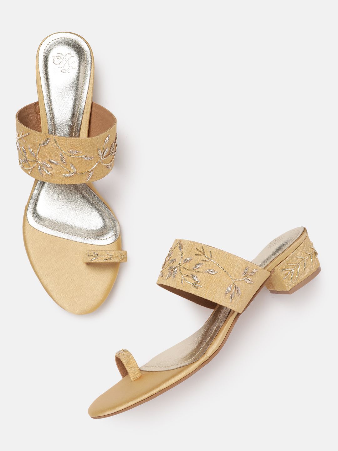 House of Pataudi Ethnic Embellished Block Heels