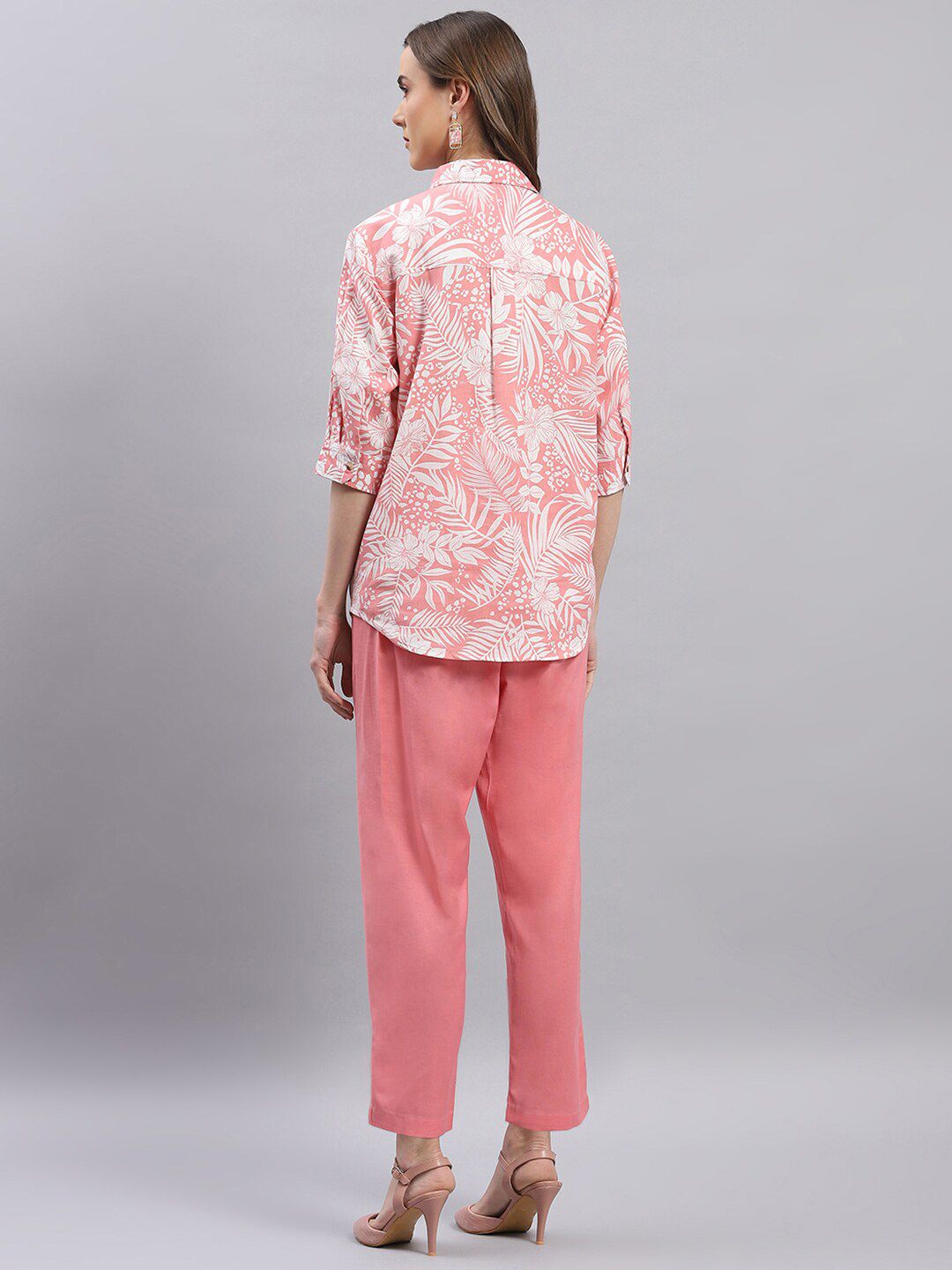 Monte Carlo Printed Pure Cotton Shirt & Trouser Co-Ords