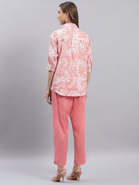 Monte Carlo Printed Pure Cotton Shirt & Trouser Co-Ords