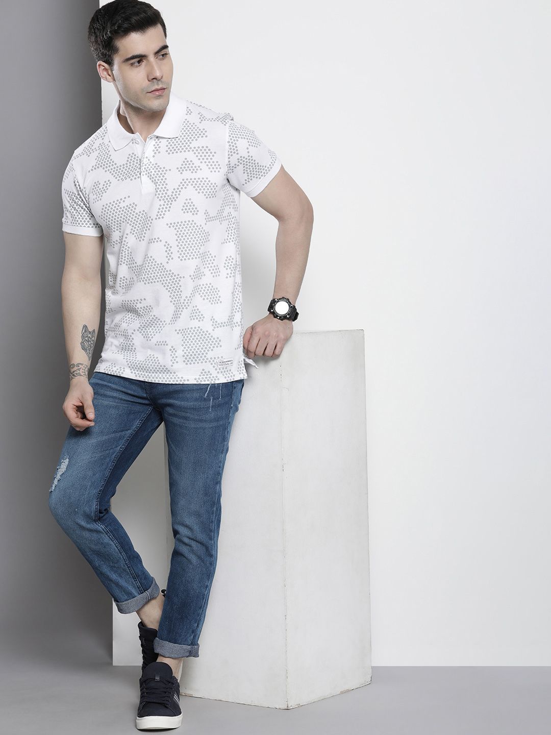 The Indian Garage Co Men Blue Slim Fit Stretchable Jeans