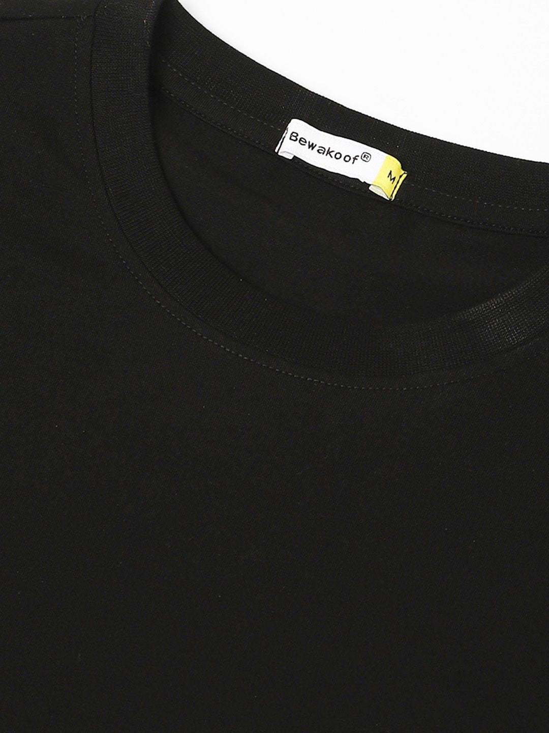 Bewakoof Lelaki Hitam Batman Bercetak T-Shirt Kapas Murni