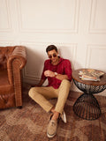 DENNISON Smart Striped Button-Down Collar Casual Shirt