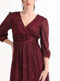 RAREISM V-Neck Fit & Flare Dress