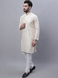 SOJANYA Embroidered Thread Work Kurta With Churidar With Nehru Jacket