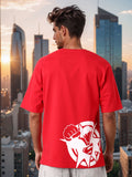 The Indian Garage Co Men Superman Graphic Printed Round Neck Pure Cotton Boxy T-shirt