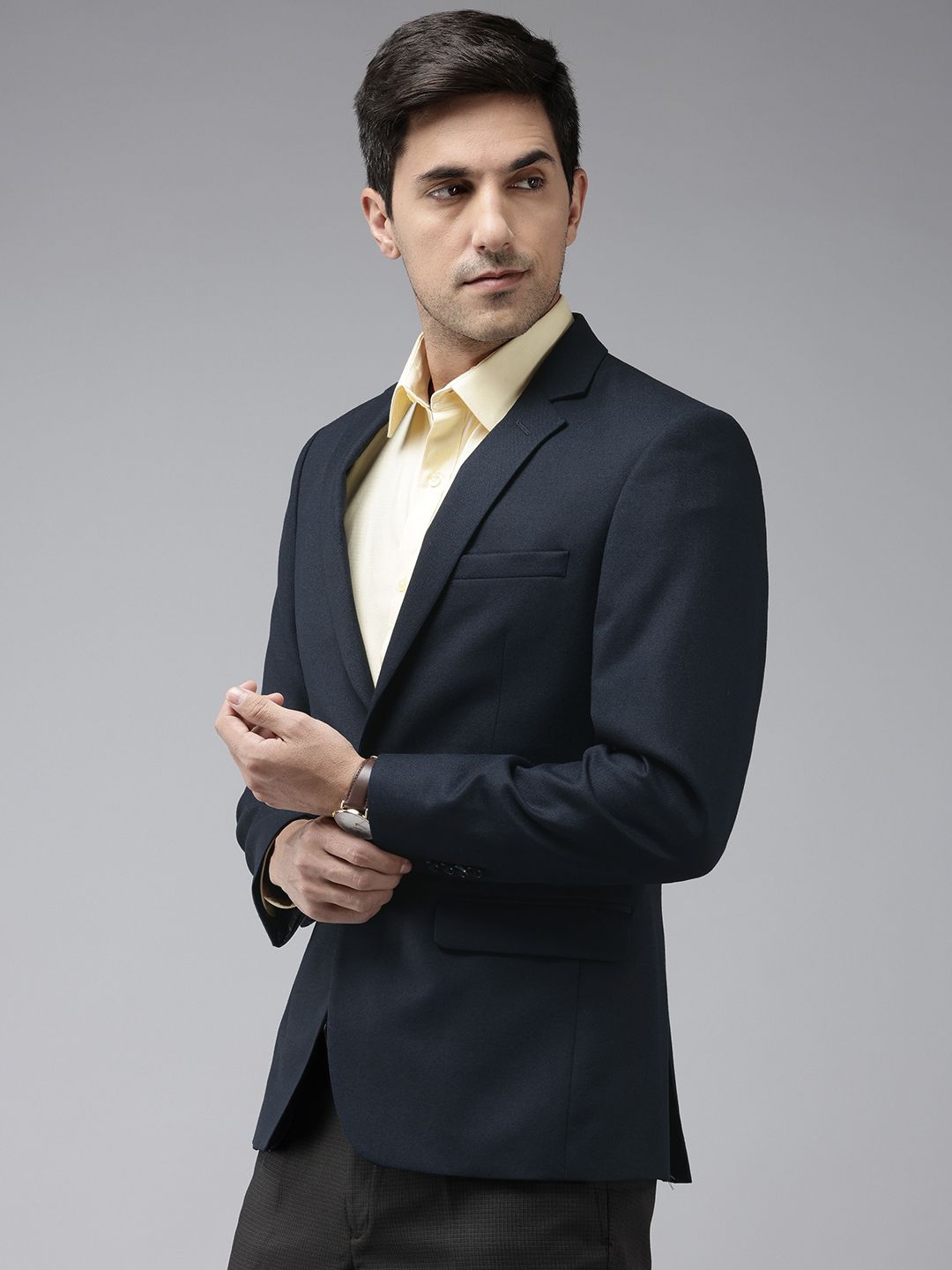 Park Avenue Single-Breasted Slim Fit Formal Blazer
