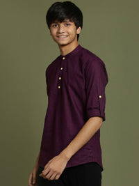 VASTRAMAY Boys Band Collar Kurta