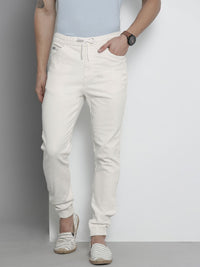 The Indian Garage Co Men White Slim Fit Jeans