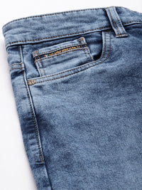 The Indian Garage Co Men Blue Slim Fit Light Fade Stretchable Jeans