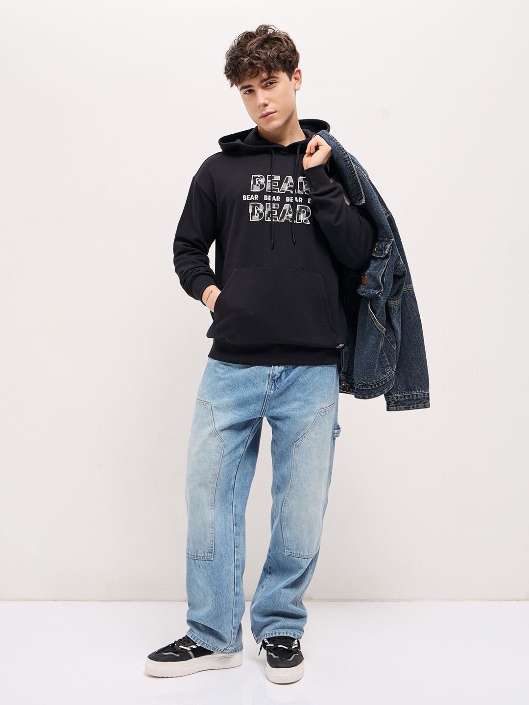The Bear House Men Typography Printed Cotton Sweatshirt