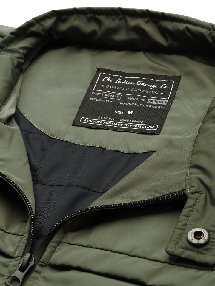 The Indian Garage Co Men Zip-Front Slim Fit Biker Jacket