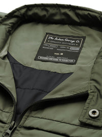 The Indian Garage Co Men Zip-Front Slim Fit Biker Jacket
