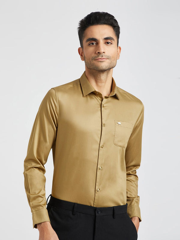 THE BEAR HOUSE Slim Fit Pure Cotton Formal Shirt
