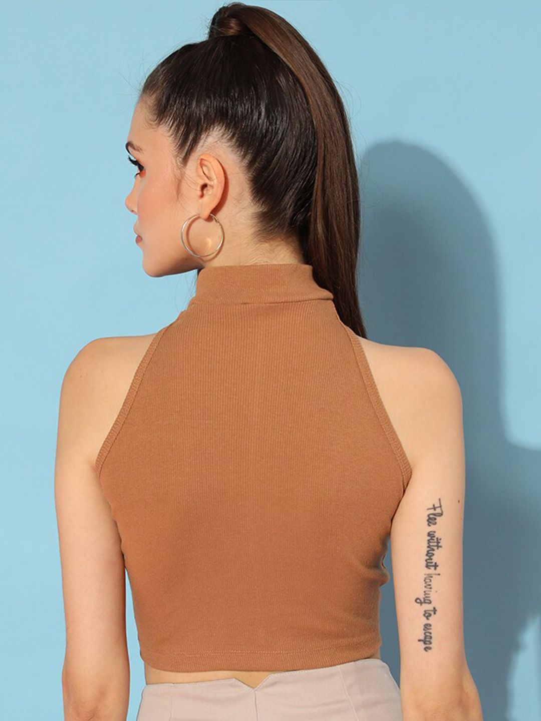 STREET 9 Chic Brown Solid Top