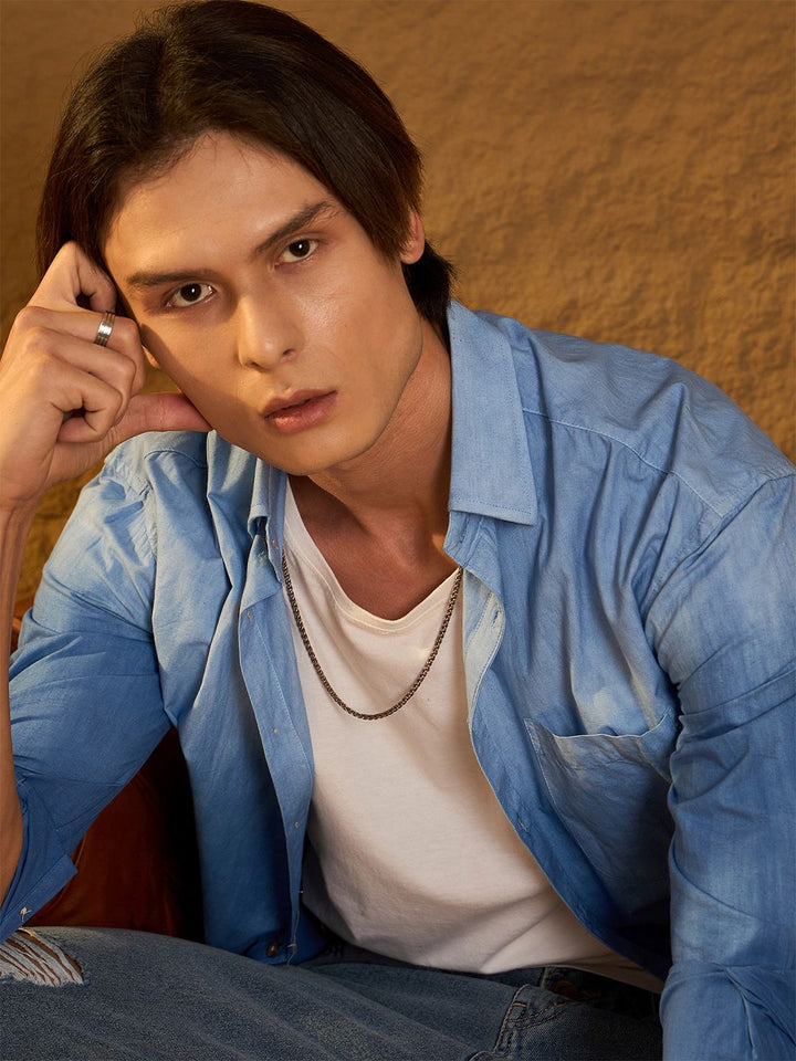 DENNISON Drop Shoulder Oversized Ombre Dyed Shirt