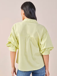 AND Roll-Up Sleeves Cotton Shirt Style Top