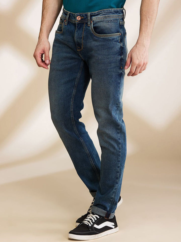 Being Human Men Slim Fit Light Fade Jeans