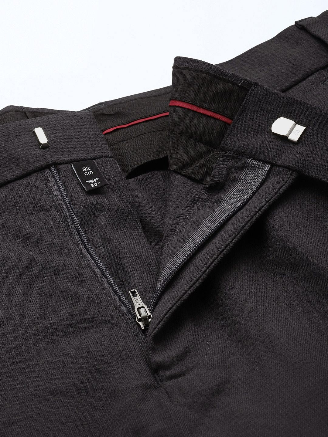 Park Avenue Men Textured Slim Fit Trousers
