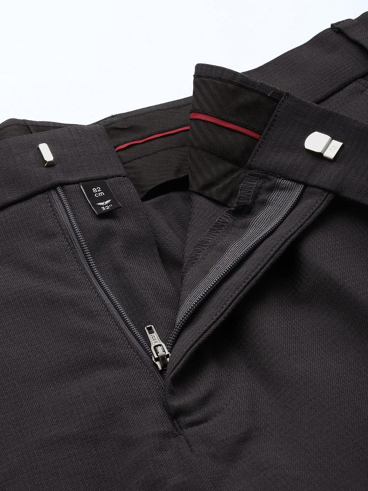Park Avenue Men Textured Slim Fit Trousers