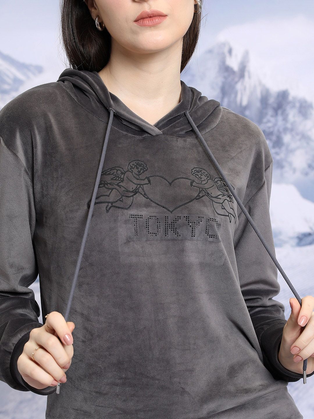 Tokyo Talkies Hooded Regular Sweatshirt With Joggers