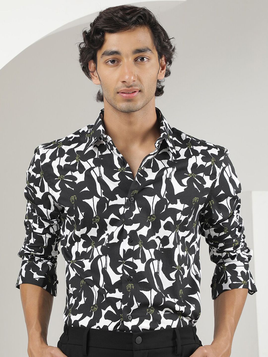 RARE RABBIT Kruela Slim Fit Floral Printed Shirt