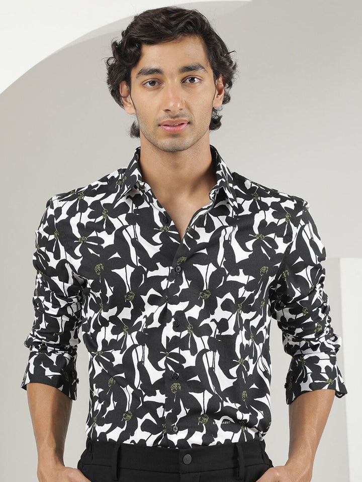 RARE RABBIT Kruela Slim Fit Floral Printed Shirt