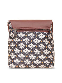 ZOUK Floral Printed Structured Sling Bag