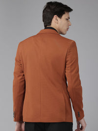 Park Avenue Self Design Super Slim Fit Single-Breasted Formal Blazer