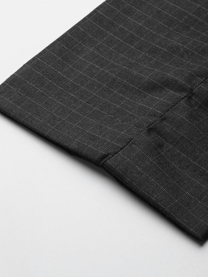 The Indian Garage Co. X Luxe Men Checked Slim Fit Formal Trousers