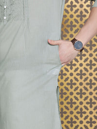House of Pataudi Pure Cotton Chikankari Embroidered Jashn Kurta