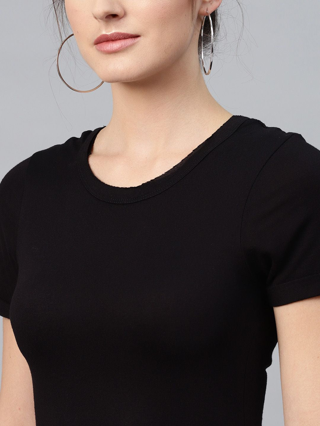 SASSAFRAS Black Styled Back Maxi Dress