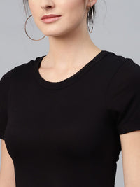 SASSAFRAS Black Styled Back Maxi Dress