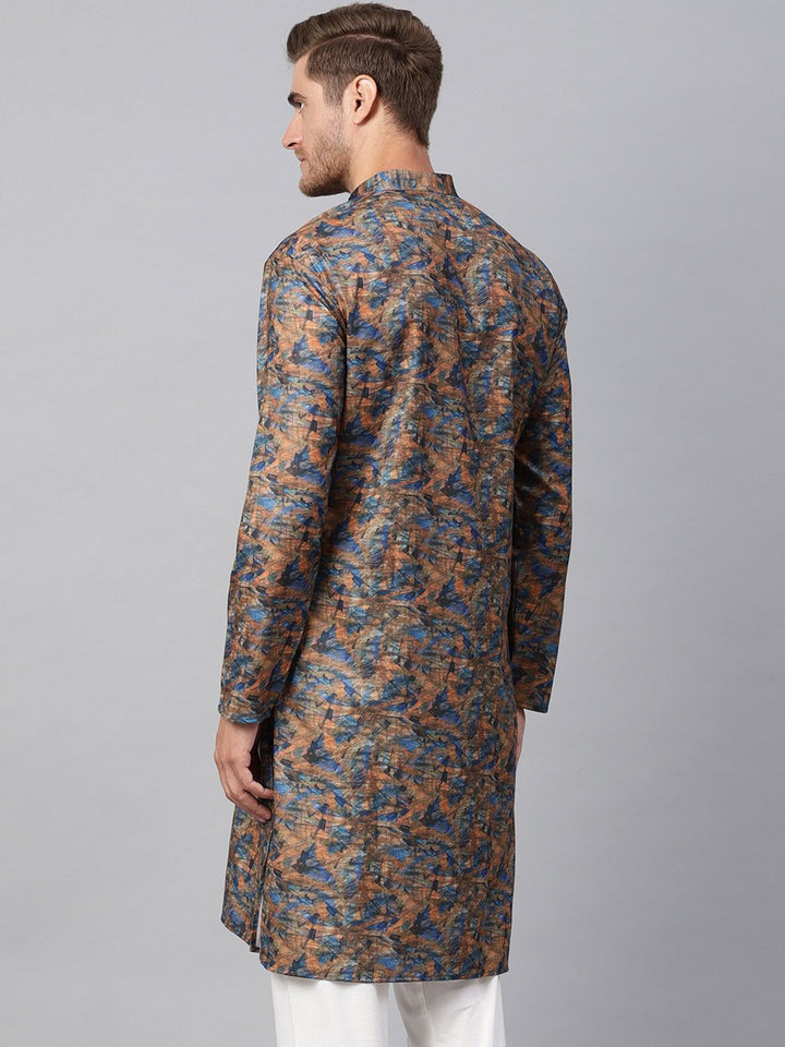 SOJANYA Lelaki Multicolored Printed Straight Kurta